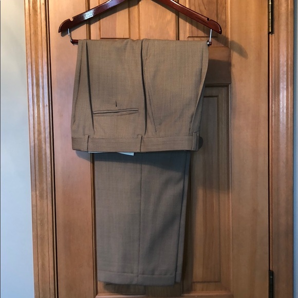 Jack Victor Collection Mens Tan Suit 40S - Picture 10 of 12